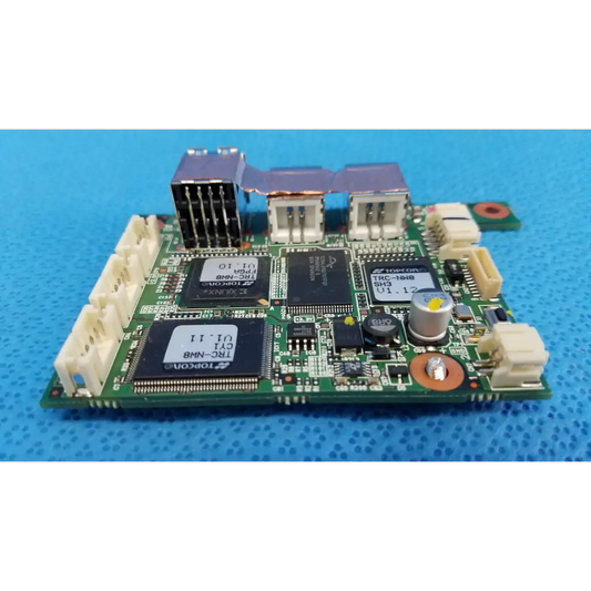 Green logic motherboard board with black white components and silver connectors for topcon trc-nw8 fundus retinal camera