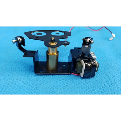Black and gold mechanical rotary solenoid aperture diaphragm with brass cylinder and skull plate for topcon retinal camera