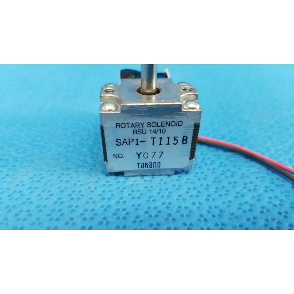 Silver metal rotary solenoid with cylindrical shaft and two wires for takano fundus retinal camera part sap1-t115b