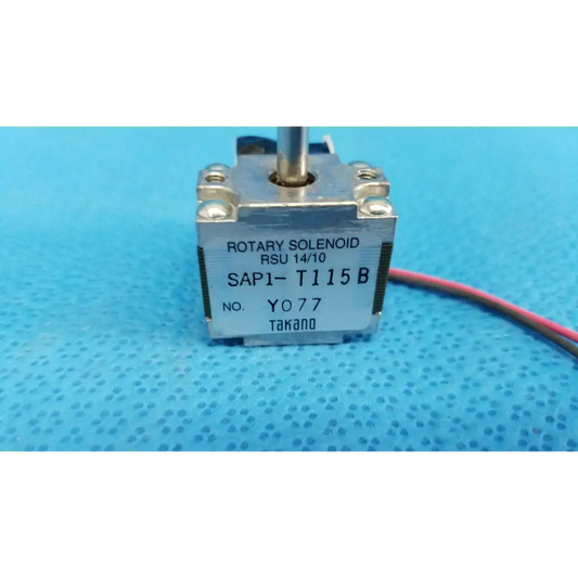 Silver metal rotary solenoid with cylindrical shaft and two wires for takano fundus retinal camera part sap1-t115b