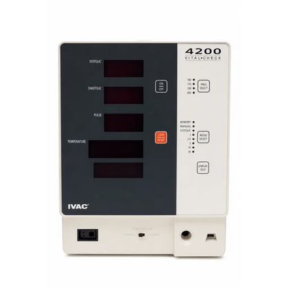 White and black ivac 4200 vital-check patient monitor with digital display biomed certified for vital signs monitoring