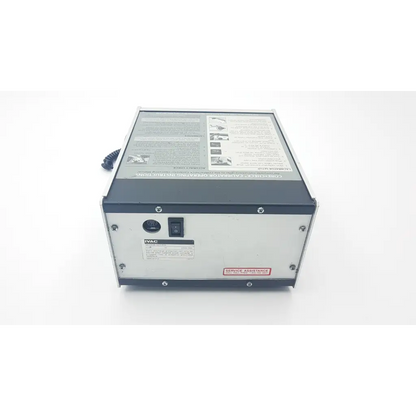 Silver and black iva c brand core calibrator with printed instruction label on top ivac core calibrator 900
