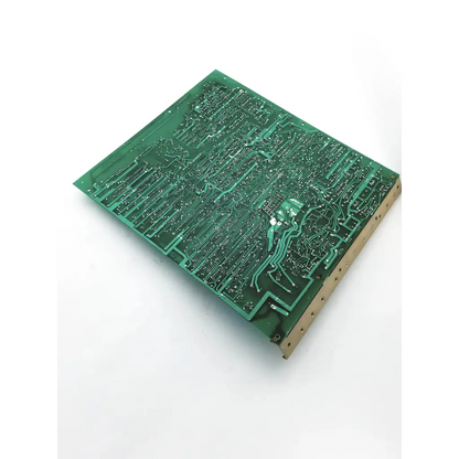 Green rectangular printed circuit board with copper traces and soldered components for ivy biomedical bbdg2-6 22523sm