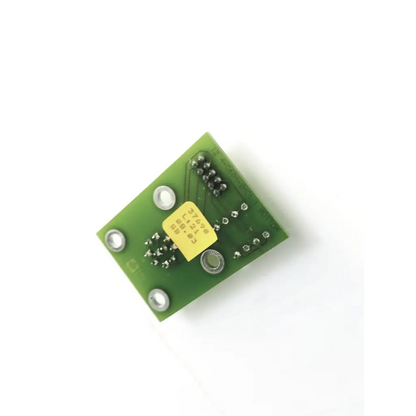 Green rectangular circuit board bbcb3-10d with silver soldered components and yellow label model IZ 4-0684-9401/1