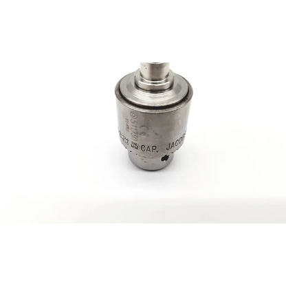 Silver metallic jacobson 1/2 inch drive impact socket cap with engraved markings for jacobs 1bm keyed drill chuck
