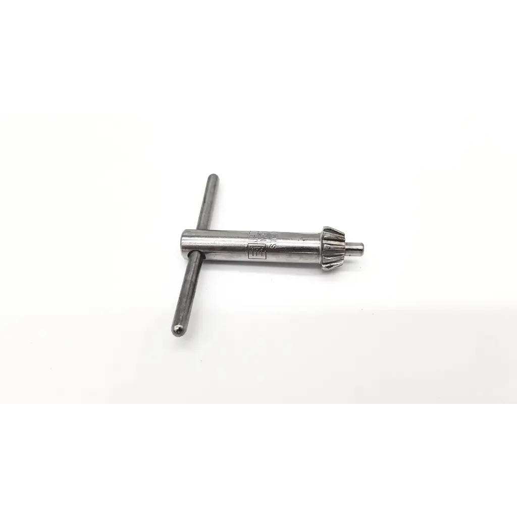 Silver metal jacobs 1m kim key stainless steel drill chuck key with t-shaped handle and gear-like end
