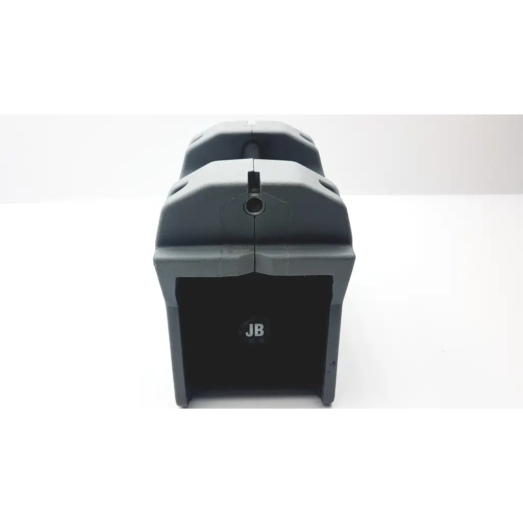 Gray plastic jb industries tool case with black interior and molded handle for piston refrigerant recovery unit
