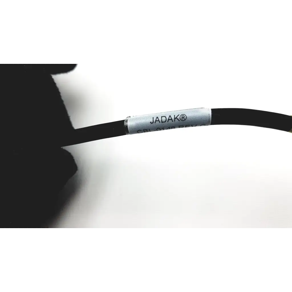 Black jadak barcode scanner cable with silver label for jdk-1799 rev a jadak barcode scanner connection