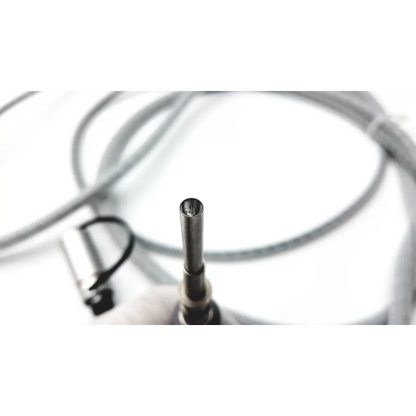 JEDMED 39-8160 4.0mm video otoscope head with camera attachment features a sleek metallic finish and internal threading