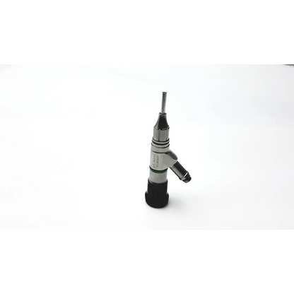 Silver and black video camera otoscope with medical-grade surgical instrument and ergonomic grip for precise use