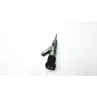 Silver and black metal jedmed 39-8160 camera otoscope head with textured grip and engraved branding for video camera use