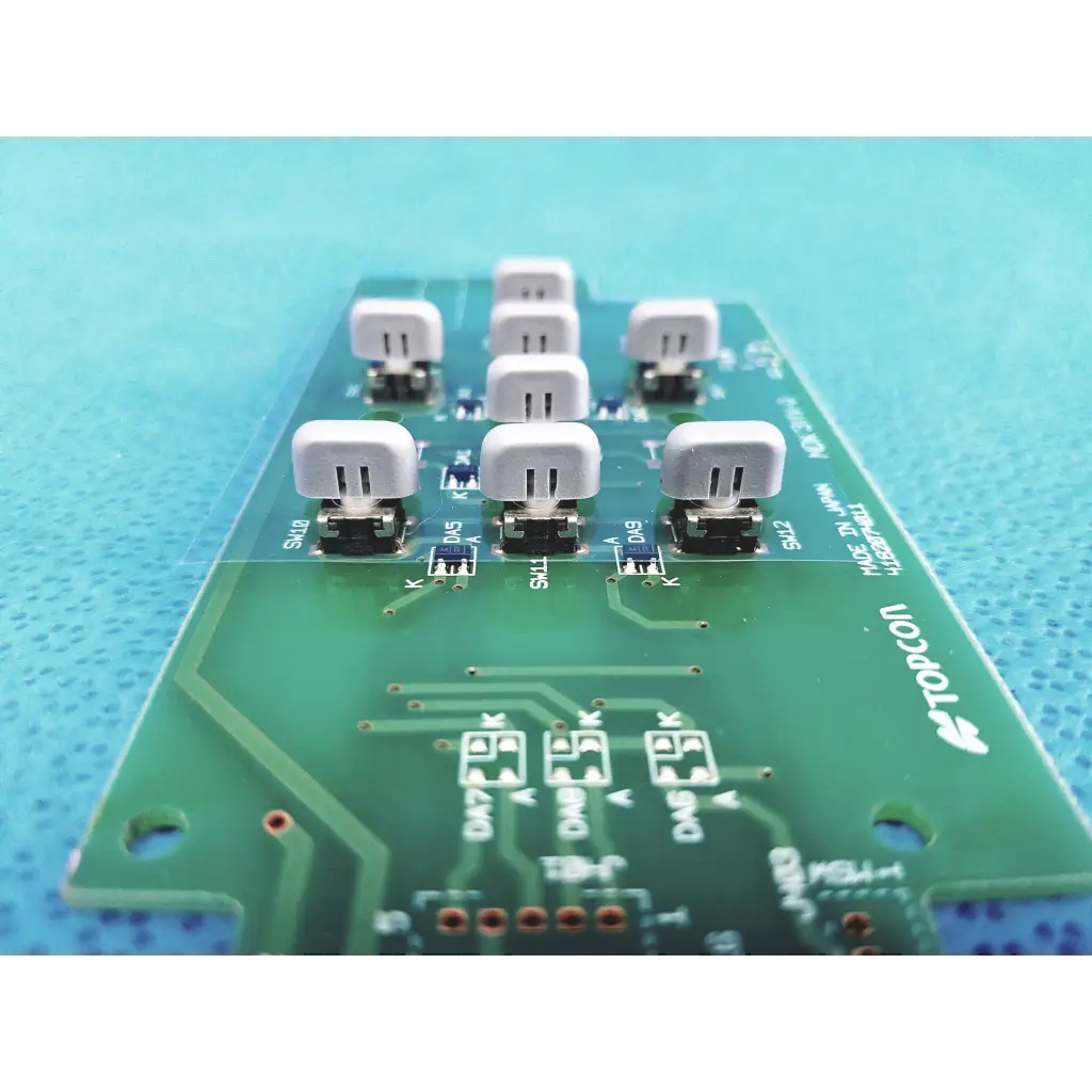Green printed circuit board pcb board with white rectangular components for topcon fundus retinal camera joystick