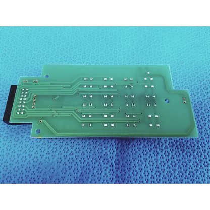 Green rectangular pcb board with silver conductive traces and solder pads for topcon fundus retinal camera use