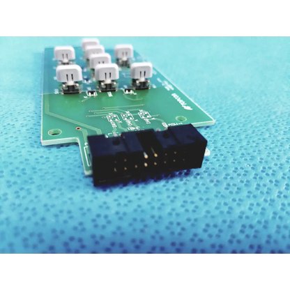 Green pcb board with white and black connectors for joystick 4182074011 used in fundus retinal camera topcon trc-nw8