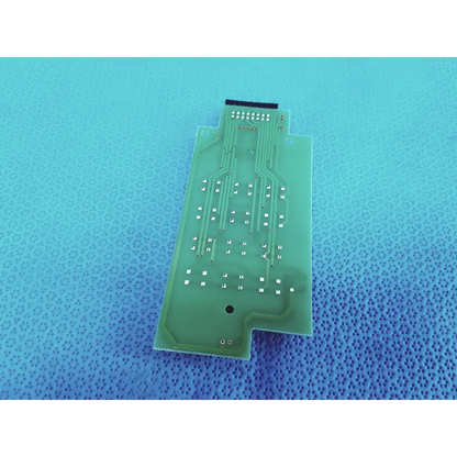 Green pcb board with silver conductive traces and solder pads for joystick 4182074011 in fundus retinal camera