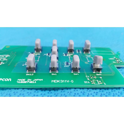 Green joystick base control button matrix pcb with gray toggle switches for topcon trc-nw6sf retinal camera