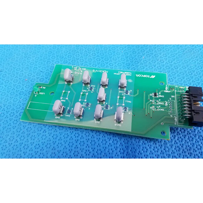 Green printed circuit board joystick base control button matrix pcb with gray toggle switches for topcon retinal camera