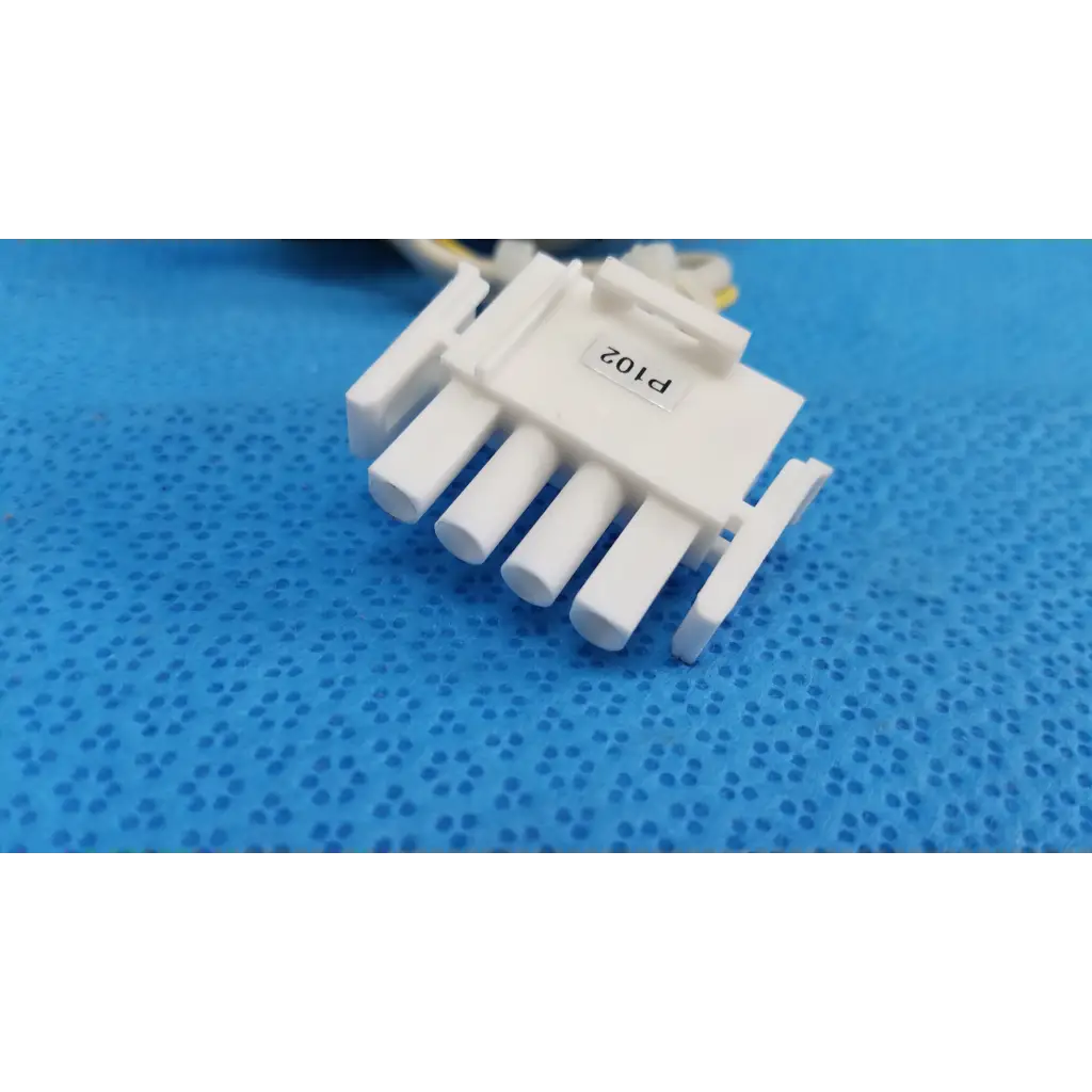White plastic resistor block assembly with five pins and p102 label for topcon trc-nw6s retinal camera