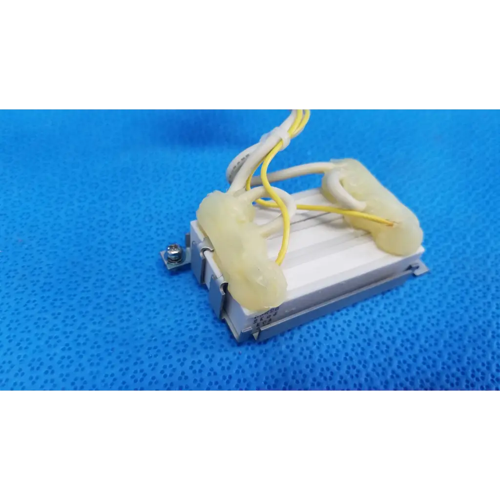 Silver rectangular resistor block assembly with yellow wires and beige connectors for topcon trc-nw6s retinal camera