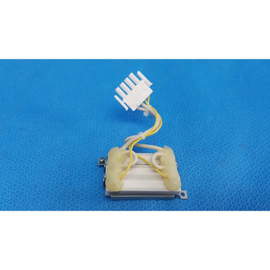 White plastic resistor block assembly with yellow wires attached to metallic part for Topcon TRC-NW6S retinal camera