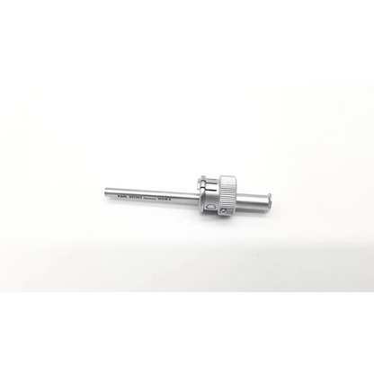 Silver metallic karl storz 10318k cannula with textured knurled grip and engraved branding for surgical use