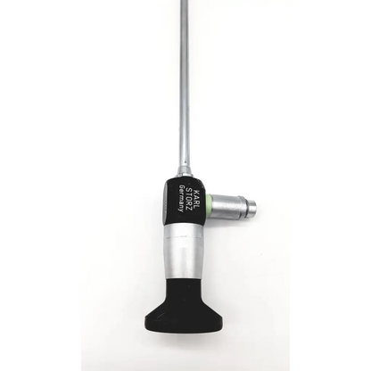 Silver and black karl storz 10320a hopkins bronchoscope with sleek cylindrical design for precise airway inspection
