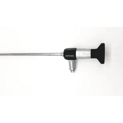 Karl storz 10320a 0 degree hopkins bronchoscope with black ergonomic handle and metallic shaft for bronchoscopy use