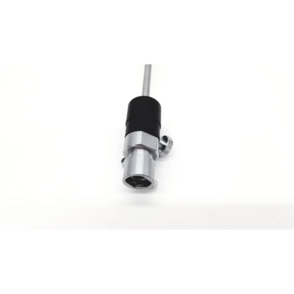 Silver and black surgical endoscope with hexagonal adjustment knob for karl storz 10326f adult optical stylet sheath
