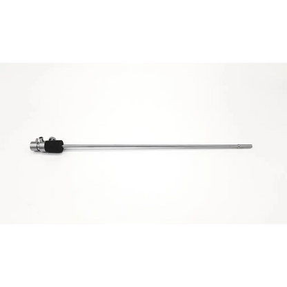 A sleek metallic karl storz 10326f adult optical stylet sheath with black ergonomic grip and precision joints