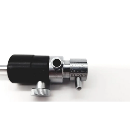 Silver and black storz 10326f adult surgical gas valve with engraved model number for karl storz 10326f adult optical use