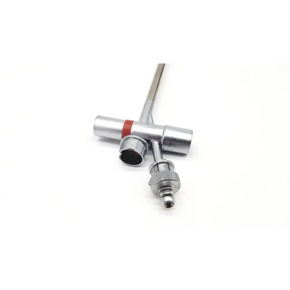 Silver metallic karl storz 10338c branch tube endoscope with red band on the joint section for medical use