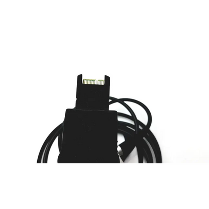 Black usb cable with gold-colored pins on the back side of karl storz 22260131 IMAGE1 D1 camera head for precise medical procedures