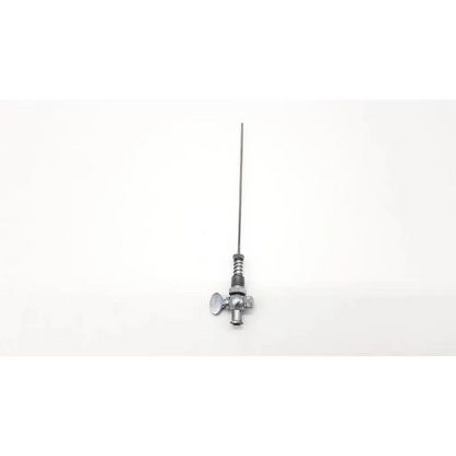 Silver surgical needle with threaded handle and rounded knob for karl storz 26120j optical bridge product