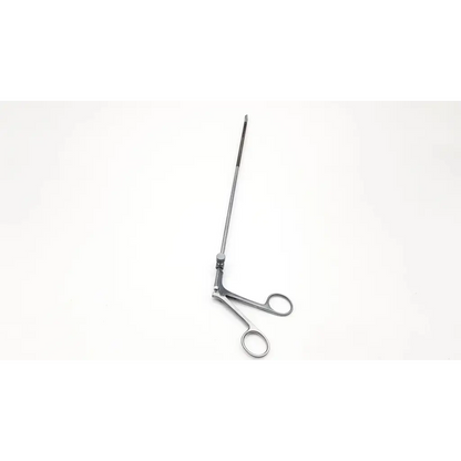 Silver karl storz 26173 dh laparoscopic instrument with long slender handle and two circular finger loops da46-28
