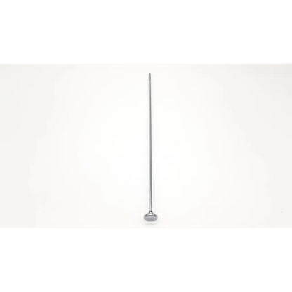 A sleek chrome finished metal obturator deflector with slender shaft and rounded base by Karl Storz DA54-101