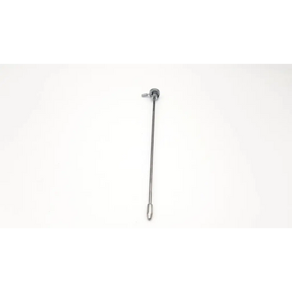 Silver surgical retractor with slender metallic shaft and curved handle for karl storz 27026bo cystoscope sheath use