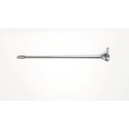 Silver slender polished metal shaft with threaded handle karl storz 27026bo cystoscope sheath instrument