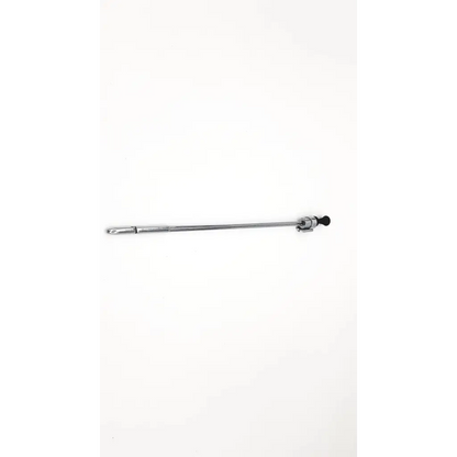 Chrome-finished drum stand rod with black rubber tip and silver clamp for karl storz 27040bo 24fr sheath