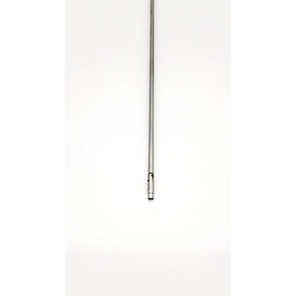 Silver metallic karl storz probe da54-205 with threaded end and smooth cylindrical body for medical use