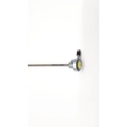 Silver karl storz 27090 bo hollow instrument surgical endoscope with yellow circular lens and black grip