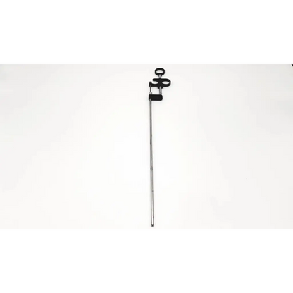 Black-handled clamp with long slender metallic rod of karl storz 27090 fl working element da46-37 working element