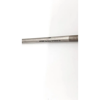 Silver metallic karl storz 27090a-21 telescoping dilation instrument with threaded end and engraved marking