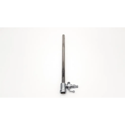 Silver metallic endoscope with long cylindrical shaft and control valve assembly karl storz 27090j obturator