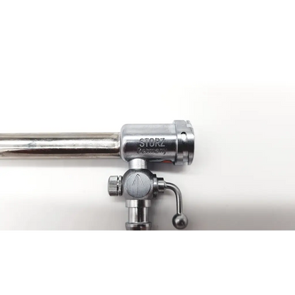 Silver metallic karl storz 27090j obturator endoscope with cylindrical shaft and control valve branded storz germany