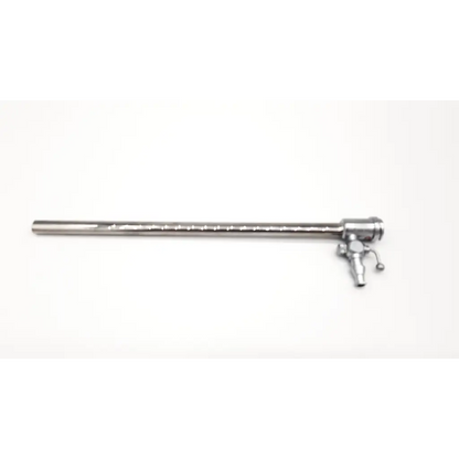Stainless steel karl storz 27090j obturator with long slender shaft and detailed valve mechanism for surgical use