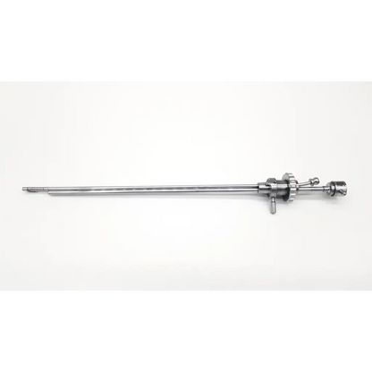 Silver surgical retractor with long slender shaft and adjustable parts in karl storz 27090x deflecting mechanism