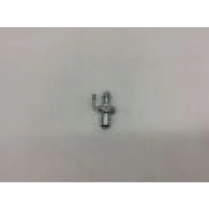 Small metallic number four charm with shiny silver finish shown with karl storz luer-lock connector with stopcock
