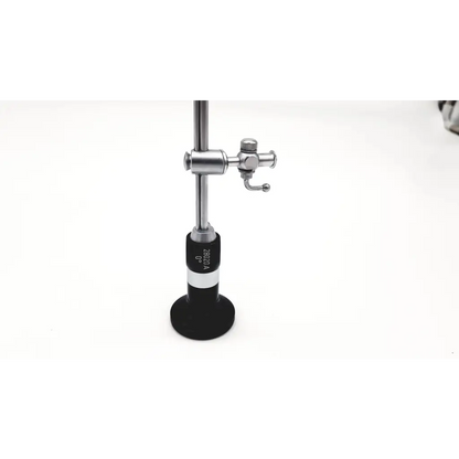 Black and silver laboratory stand with adjustable clamp and hook for karl storz 28020a hopkins 0° nephroscope use