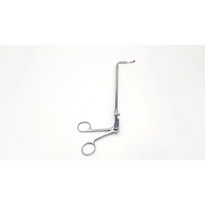 Silver karl storz 28020g rigid forces surgical instrument with long slender handle and two circular finger loops