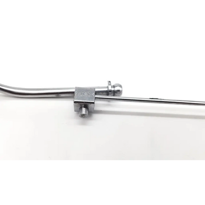 Silver metallic karl storz 28020k nephroscope with slender curved shaft and square connector housing for urological use
